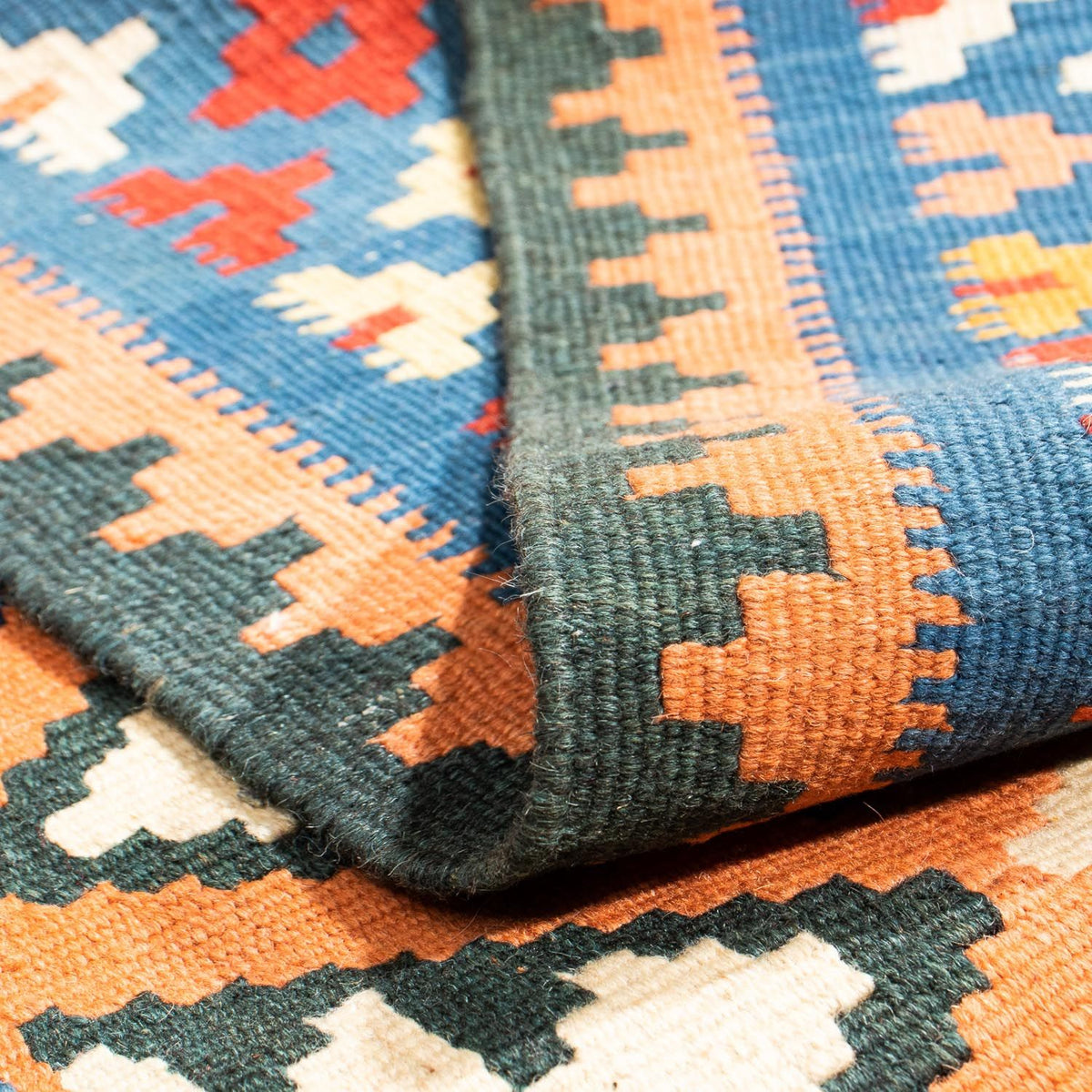 Tappeto Kelim - Orientale quadrato  - 103 x 100 cm - marrone chiaro