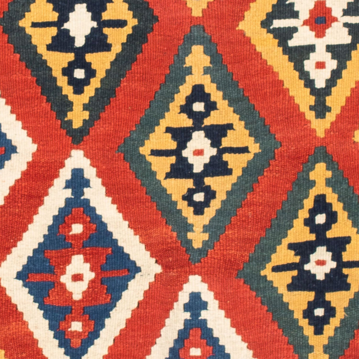 Tappeto Kelim - Orientale quadrato - 108 x 104 cm - arancione