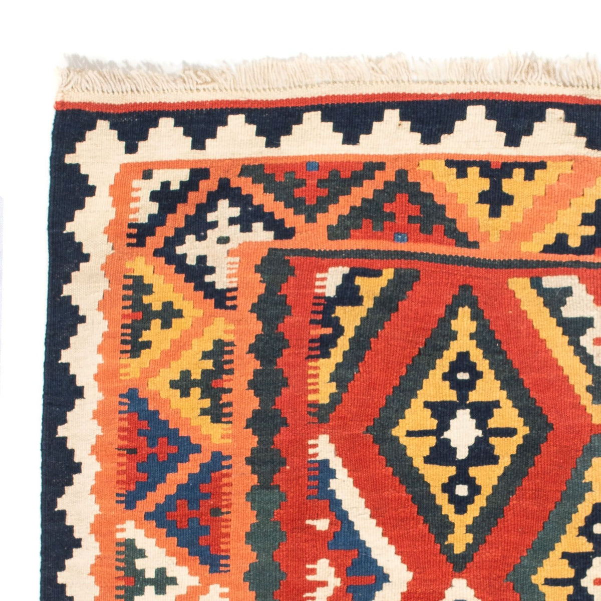 Tappeto Kelim - Orientale quadrato - 108 x 104 cm - arancione