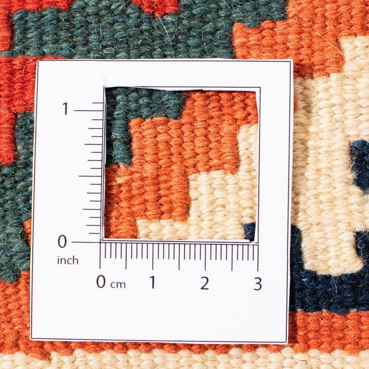 Tappeto Kelim - Orientale quadrato - 108 x 104 cm - arancione