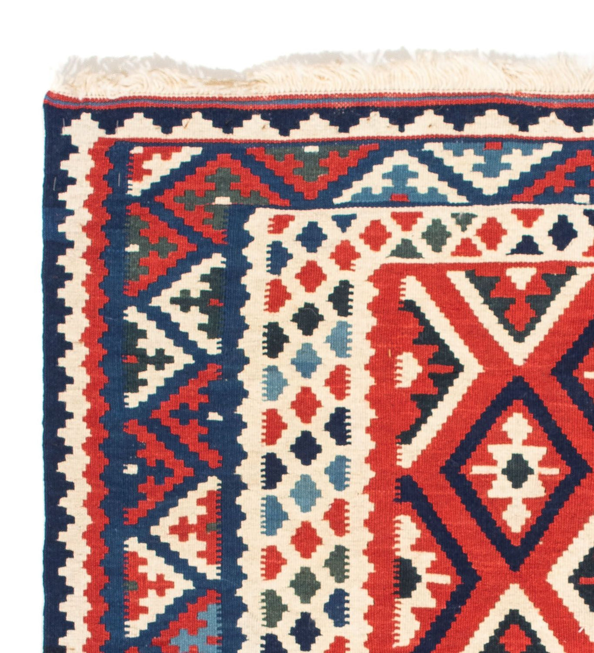 Tappeto Kelim - Orientale quadrato - 104 x 102 cm - rosso scuro