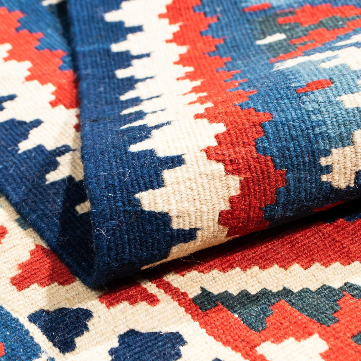 Tappeto Kelim - Orientale quadrato - 104 x 102 cm - rosso scuro