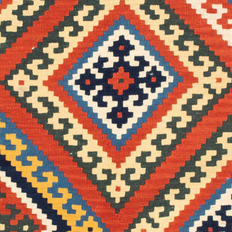 Tappeto Kelim - Orientale quadrato  - 103 x 102 cm - rosso scuro
