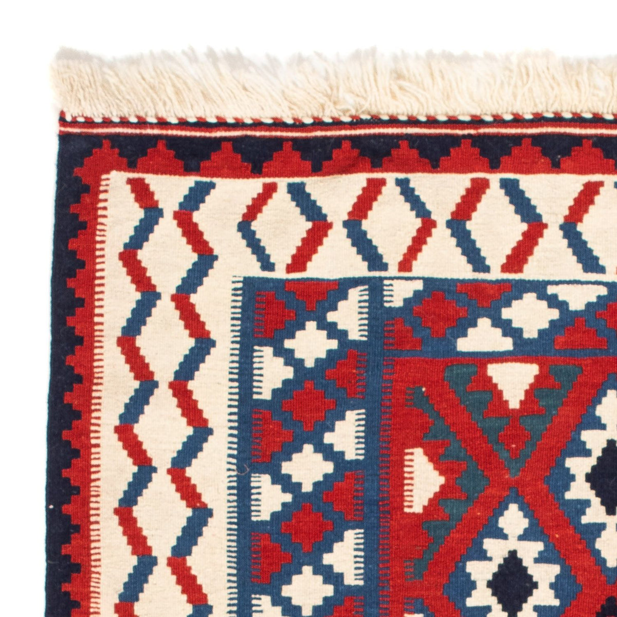 Tappeto Kelim - Orientale quadrato - 106 x 103 cm - rosso scuro