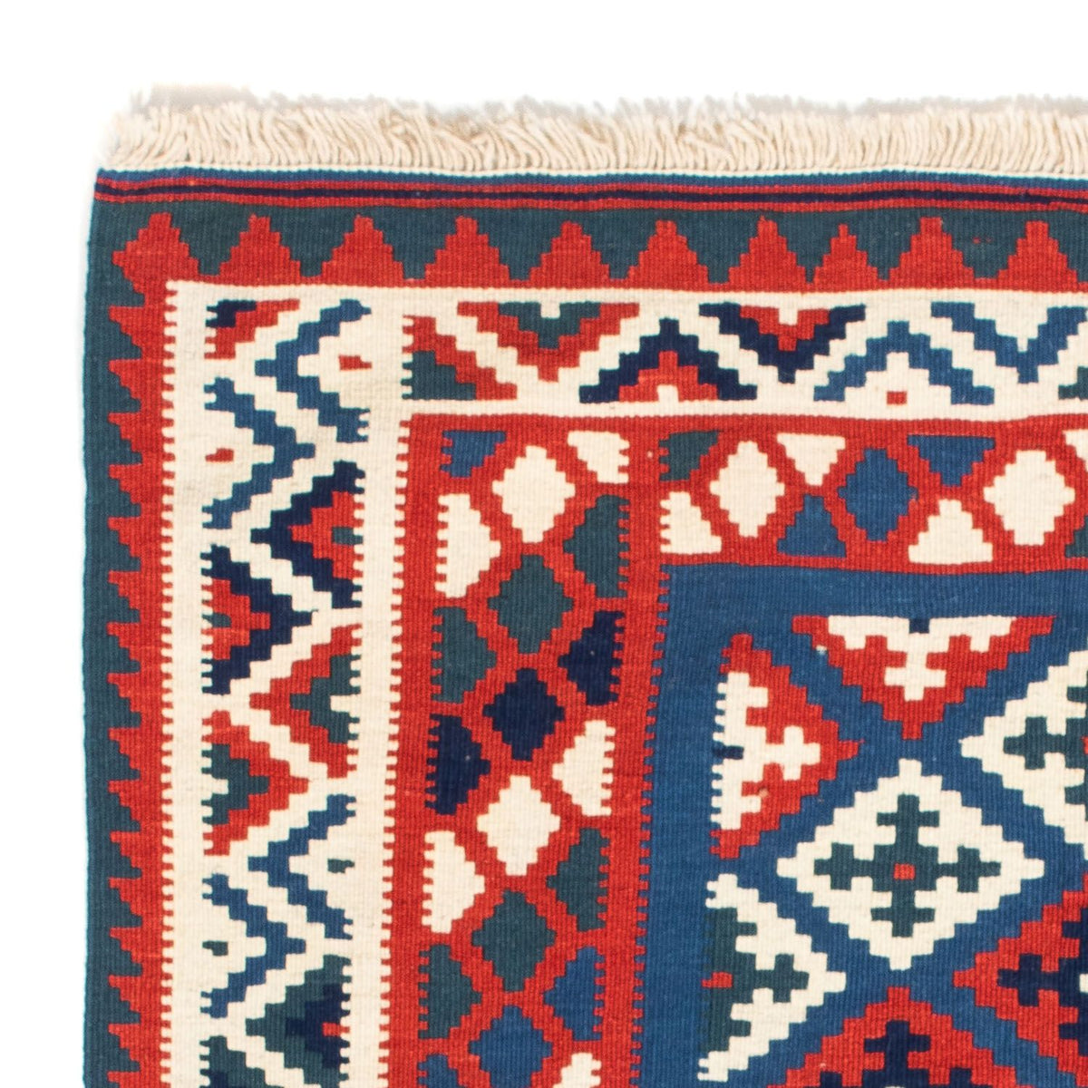Tappeto Kelim - Orientale quadrato  - 106 x 103 cm - blu scuro