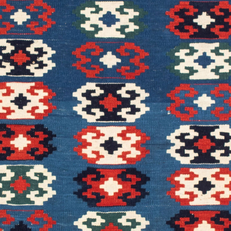Tappeto Kelim - Orientale quadrato  - 100 x 98 cm - blu scuro
