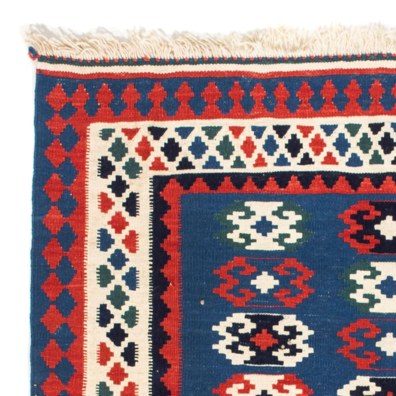 Tappeto Kelim - Orientale quadrato  - 100 x 98 cm - blu scuro