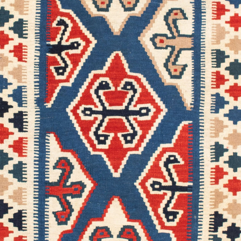 Tappeto Kelim - Orientale quadrato  - 125 x 110 cm - blu