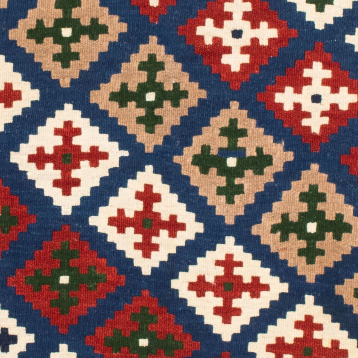 Tappeto Kelim - Orientale quadrato  - 103 x 100 cm - blu scuro