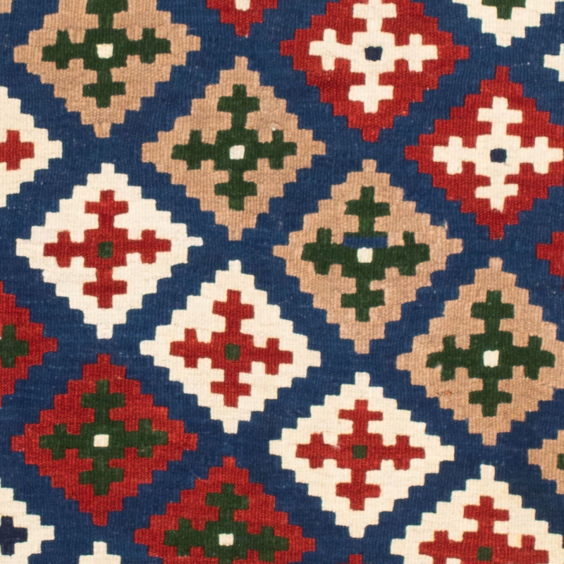 Tappeto Kelim - Orientale quadrato  - 103 x 100 cm - blu scuro