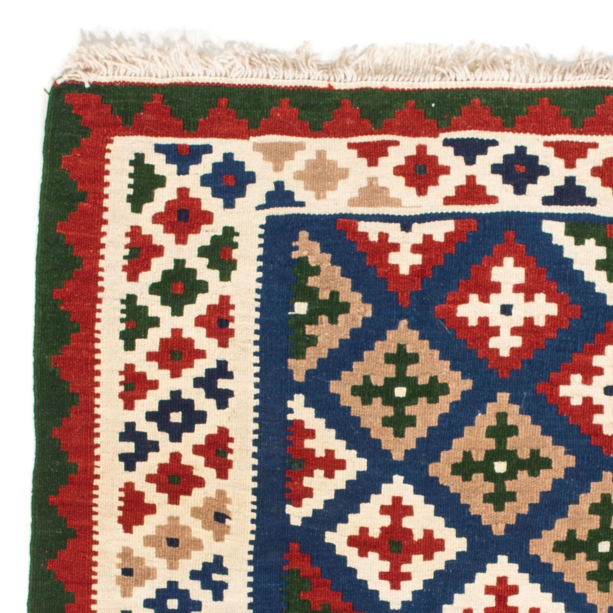 Tappeto Kelim - Orientale quadrato  - 103 x 100 cm - blu scuro