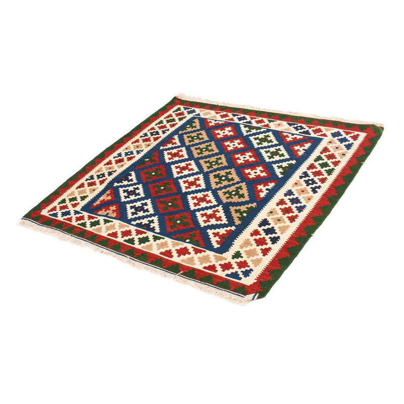 Tappeto Kelim - Orientale quadrato  - 103 x 100 cm - blu scuro