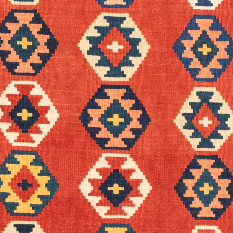 Tappeto Kelim - Orientale quadrato  - 106 x 99 cm - rosso scuro