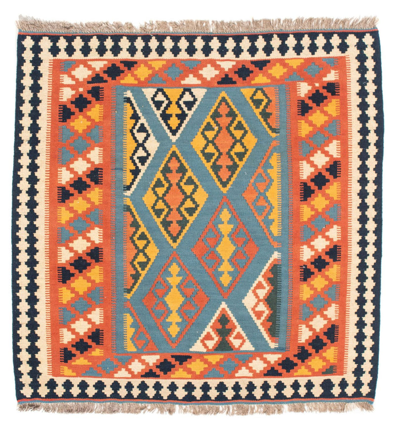 Tappeto Kelim - Orientale quadrato  - 102 x 101 cm - arancione