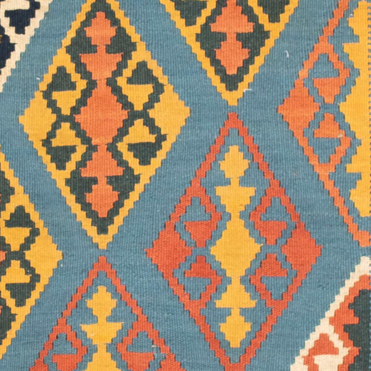 Tappeto Kelim - Orientale quadrato  - 102 x 101 cm - arancione