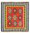 Tappeto Kelim - Orientale quadrato  - 105 x 100 cm - rosso scuro