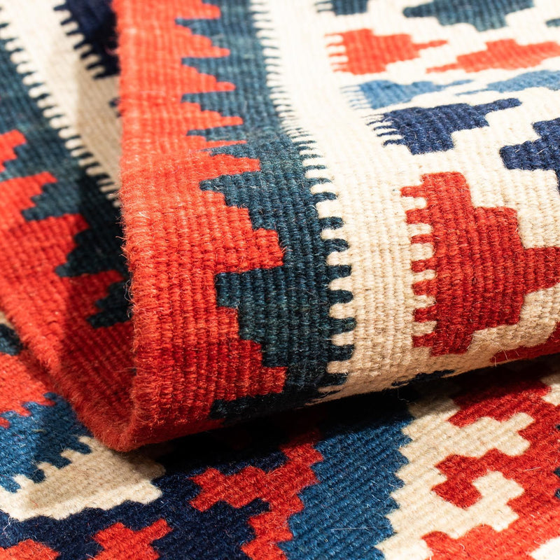 Tappeto Kelim - Orientale quadrato  - 104 x 100 cm - blu scuro