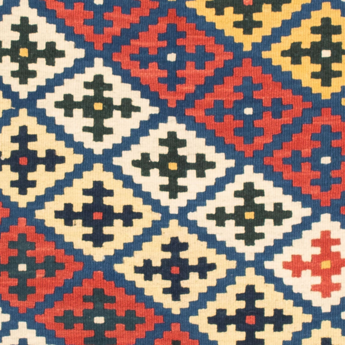 Tappeto Kelim - Orientale quadrato  - 104 x 102 cm - blu