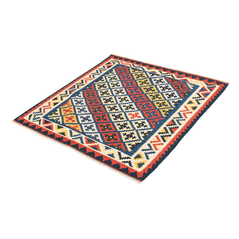 Tappeto Kelim - Orientale quadrato  - 104 x 102 cm - blu