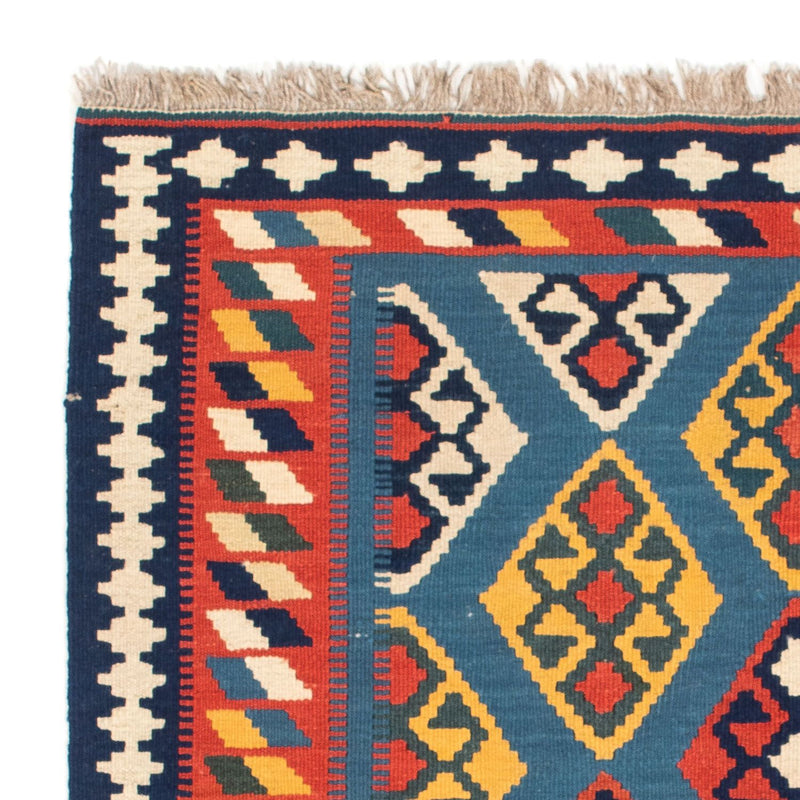 Tappeto Kelim - Orientale quadrato  - 101 x 99 cm - blu scuro