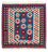 Tappeto Kelim - Orientale quadrato  - 102 x 100 cm - blu