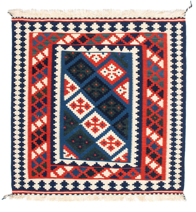 Tappeto Kelim - Orientale quadrato  - 104 x 103 cm - multicolore
