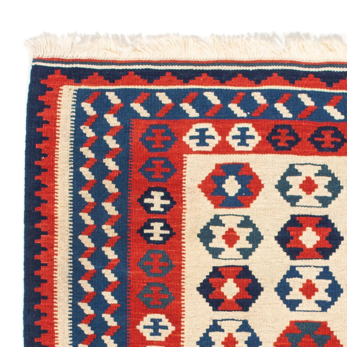 Tappeto Kelim - Orientale quadrato  - 103 x 103 cm - beige