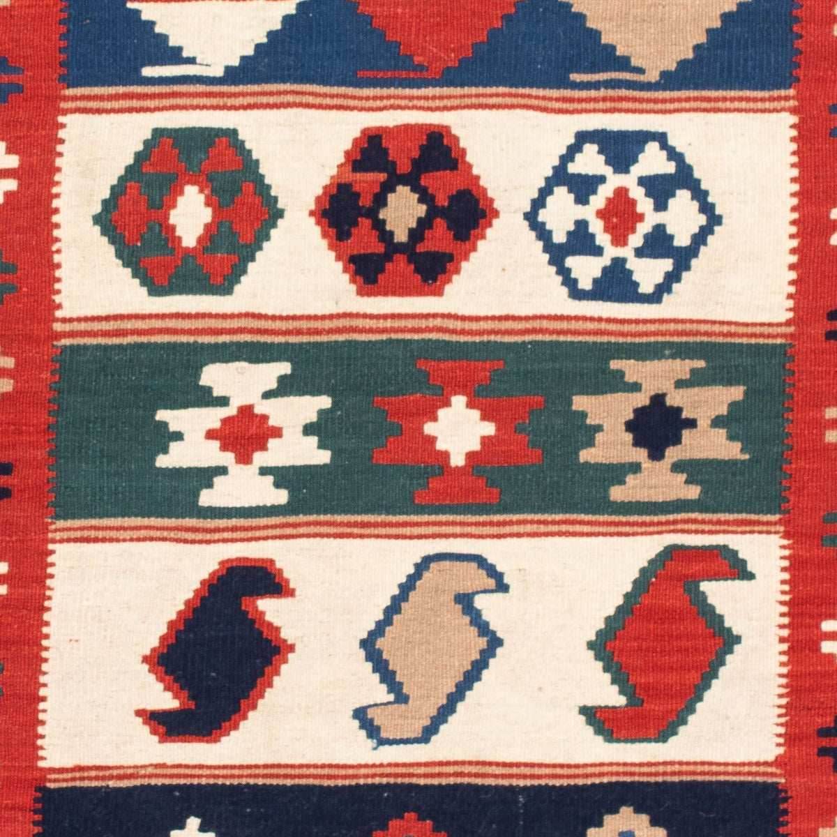 Tappeto Kelim - Orientale quadrato  - 106 x 100 cm - multicolore