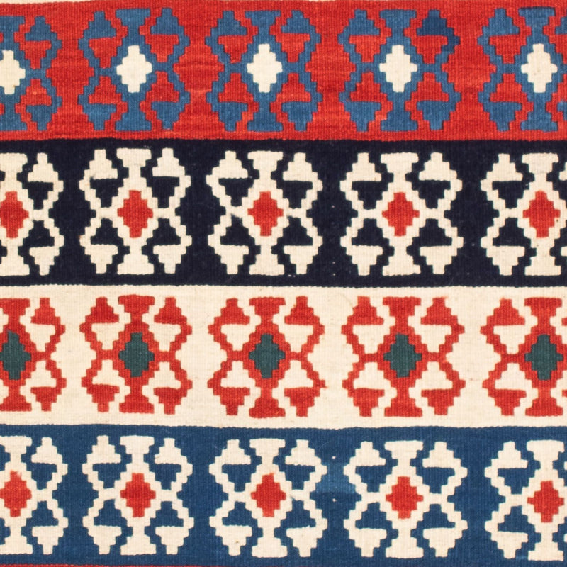 Tappeto Kelim - Orientale quadrato  - 110 x 100 cm - blu