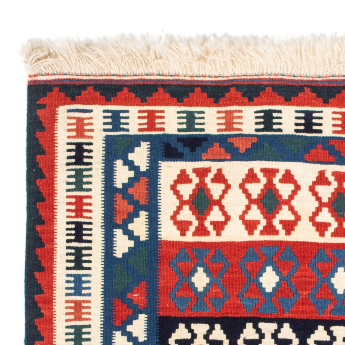 Tappeto Kelim - Orientale quadrato  - 110 x 100 cm - blu