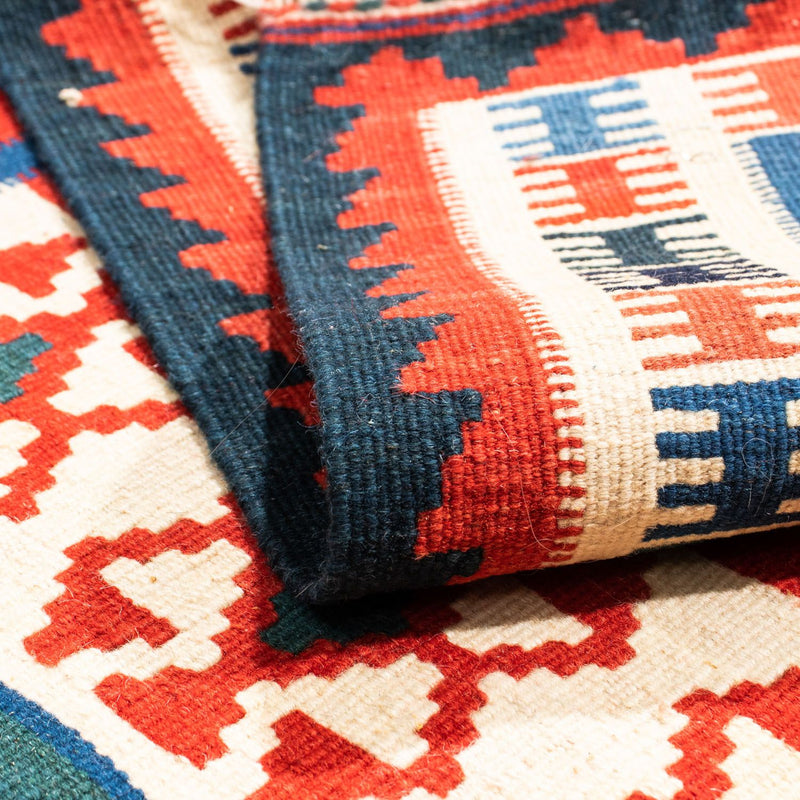 Tappeto Kelim - Orientale quadrato  - 110 x 100 cm - blu