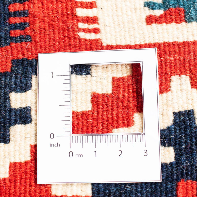 Tappeto Kelim - Orientale quadrato  - 108 x 105 cm - rosso
