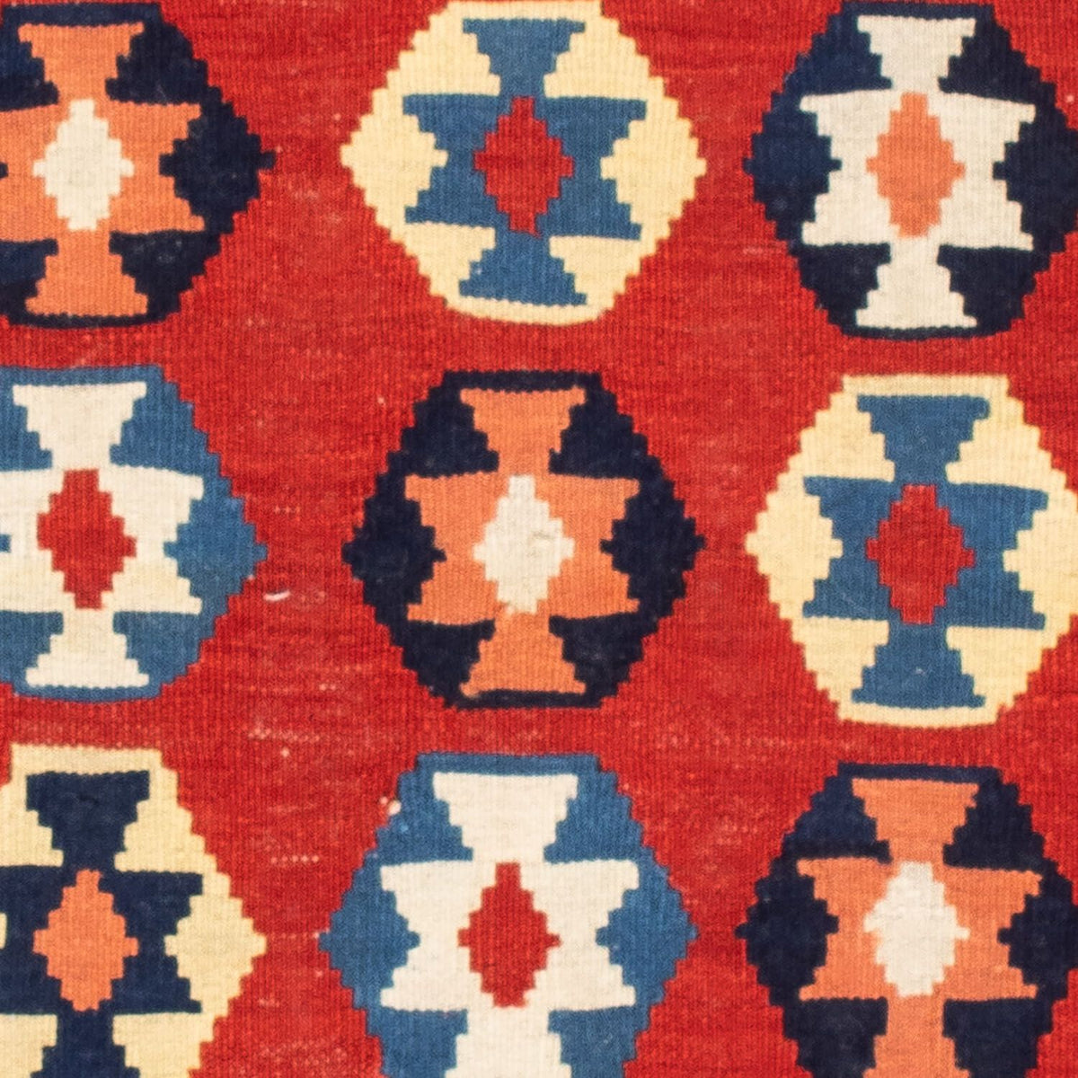 Tappeto Kelim - Orientale quadrato  - 110 x 105 cm - blu