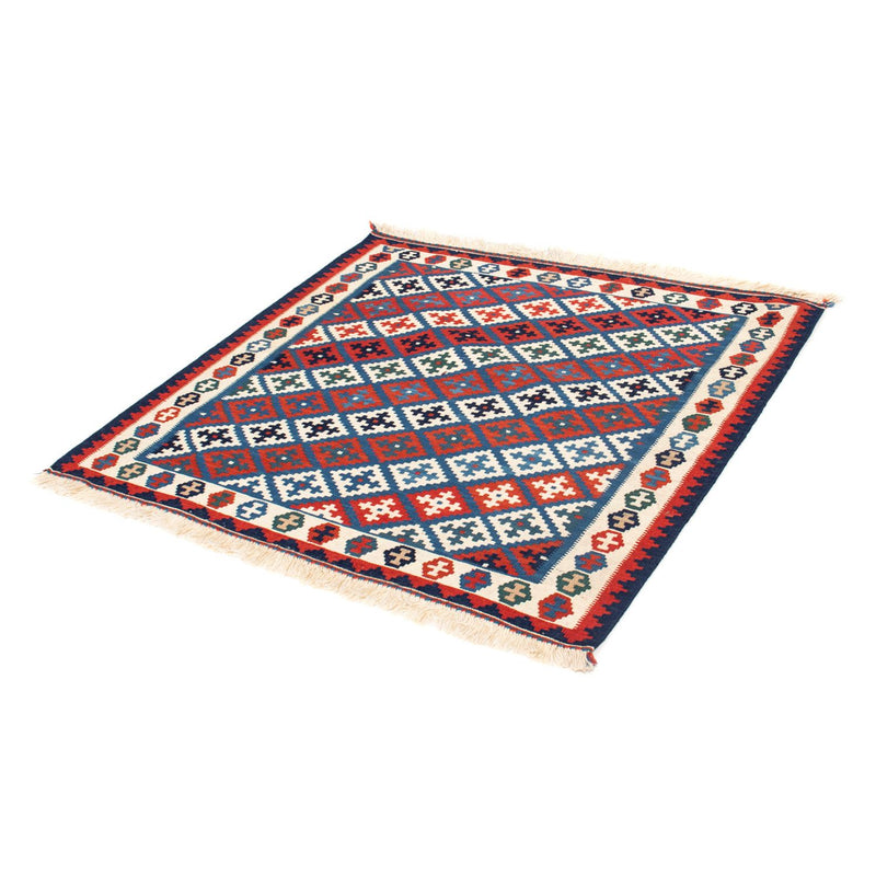 Tappeto Kelim - Orientale quadrato  - 105 x 103 cm - blu