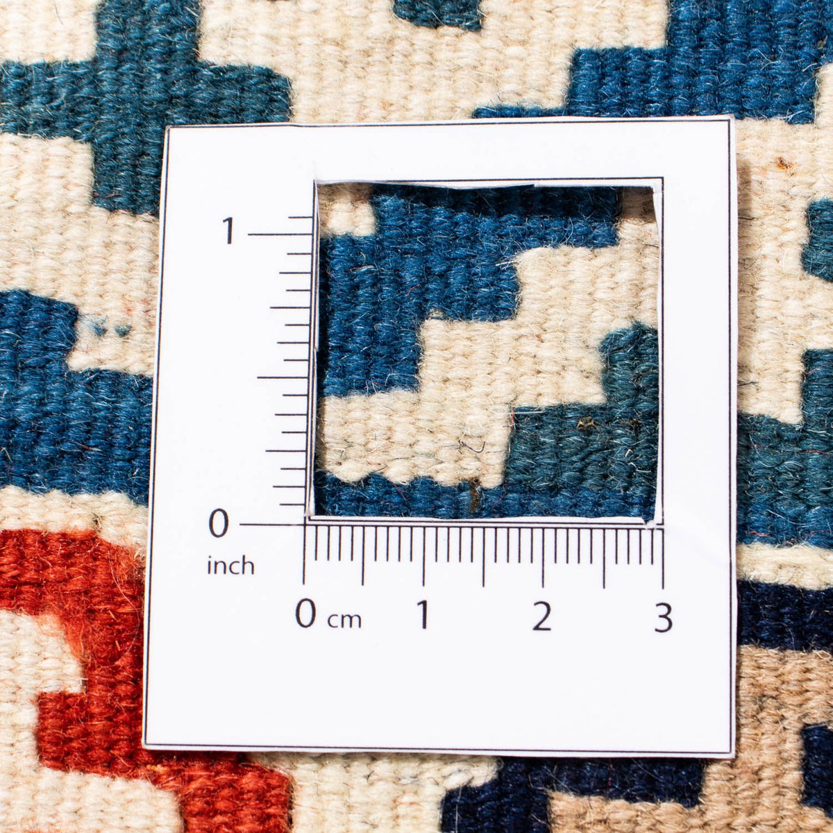 Tappeto Kelim - Orientale quadrato  - 105 x 103 cm - blu