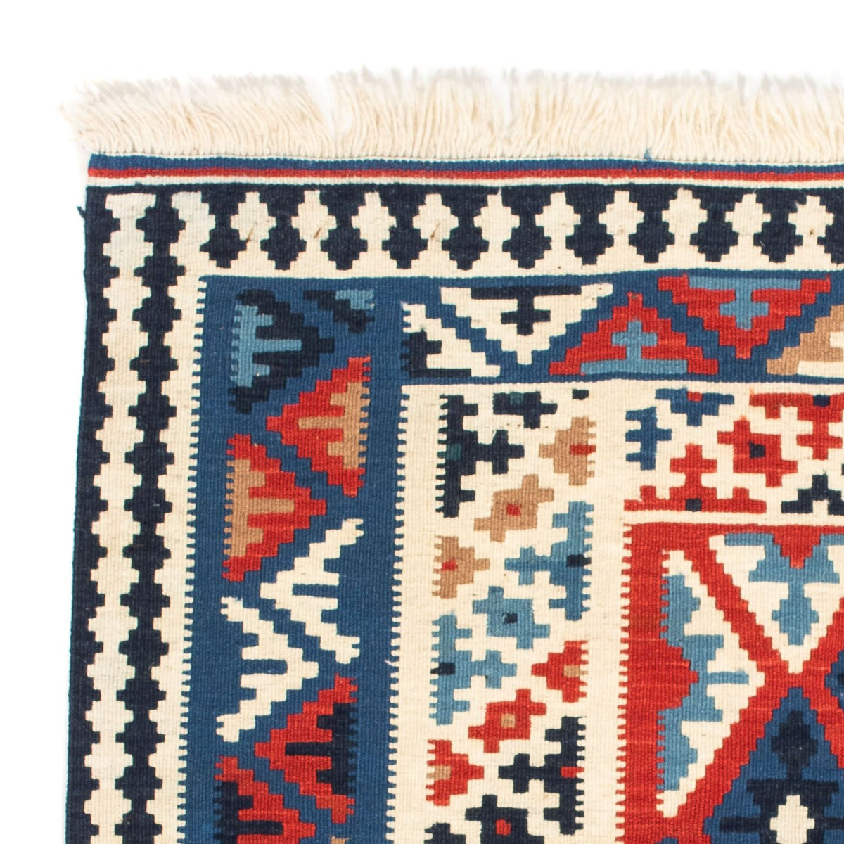 Tappeto Kelim - Orientale quadrato  - 103 x 103 cm - blu