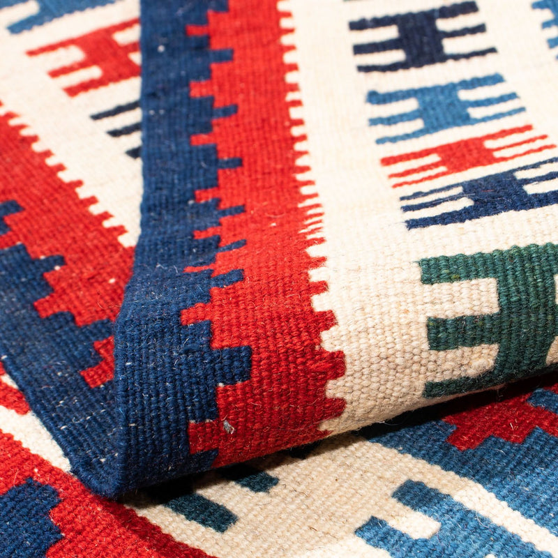 Tappeto Kelim - Orientale quadrato  - 106 x 103 cm - blu