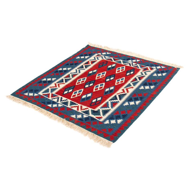 Tappeto Kelim - Orientale quadrato  - 104 x 100 cm - blu scuro