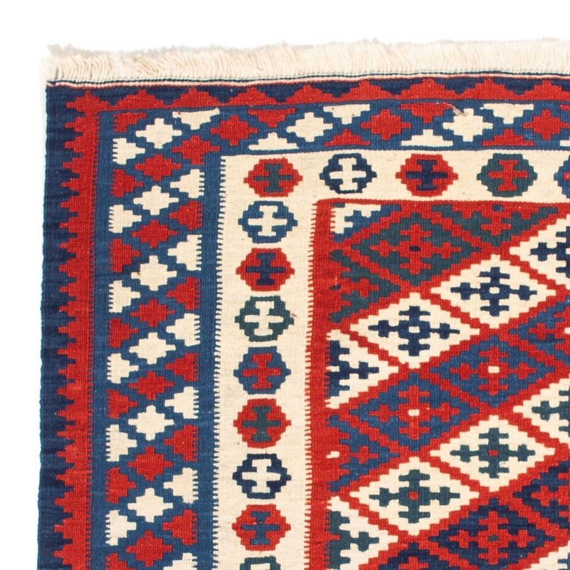 Tappeto Kelim - Orientale quadrato  - 102 x 102 cm - rosso scuro