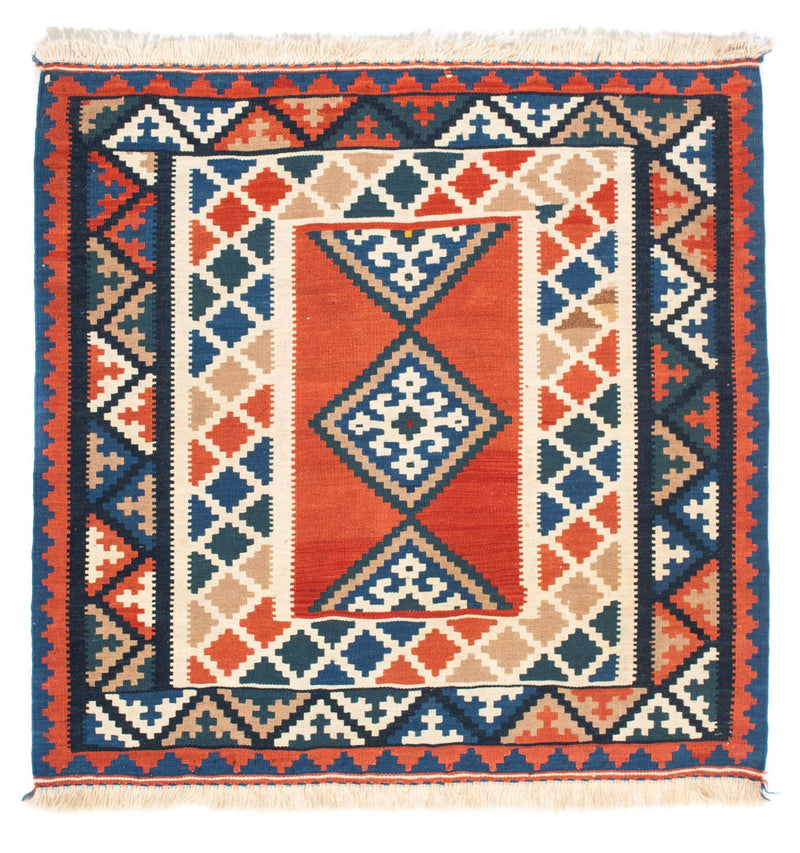 Tappeto Kelim - Orientale quadrato  - 102 x 102 cm - ruggine
