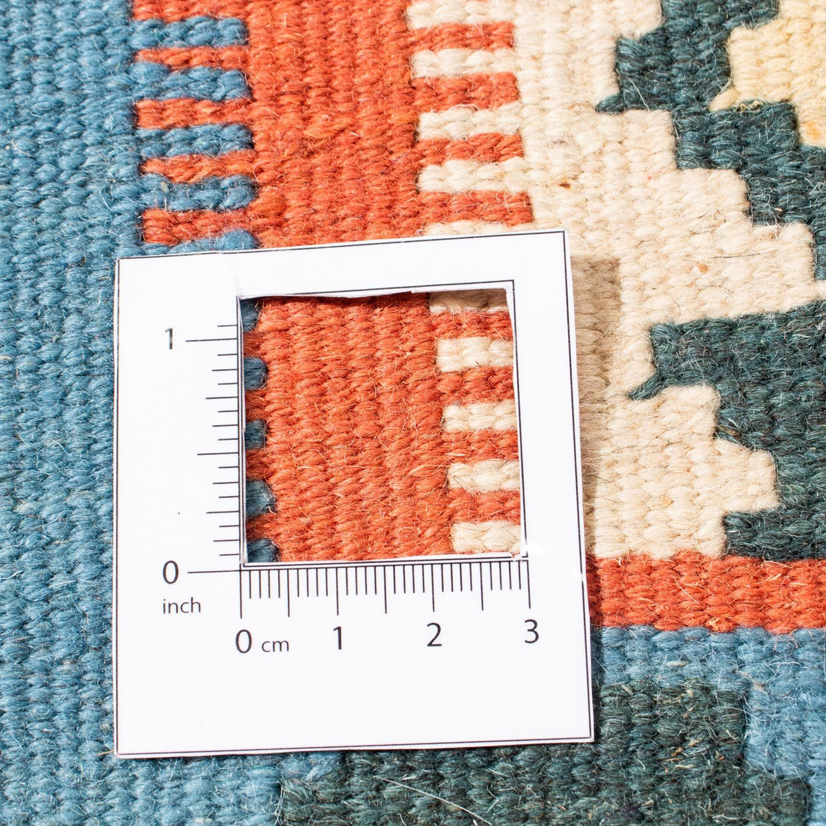 Tappeto Kelim - Orientale quadrato - 107 x 100 cm - arancione