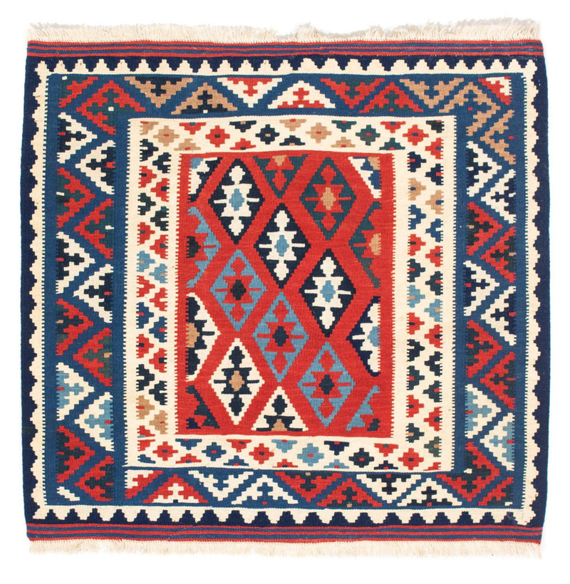 Tappeto Kelim - Orientale quadrato  - 104 x 100 cm - blu scuro