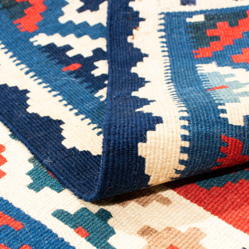 Tappeto Kelim - Orientale quadrato  - 104 x 100 cm - blu scuro