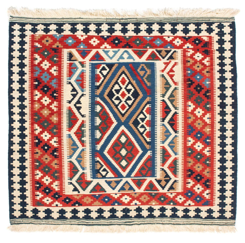 Tappeto Kelim - Orientale quadrato  - 104 x 99 cm - rosso