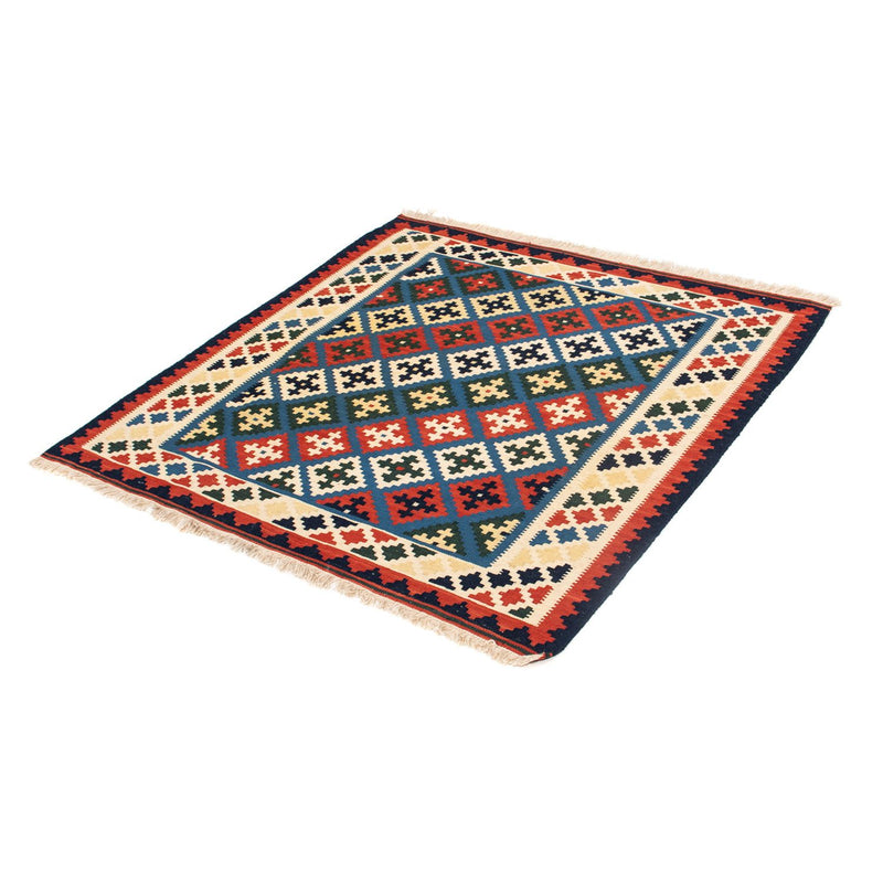Tappeto Kelim - Orientale quadrato  - 104 x 100 cm - blu scuro
