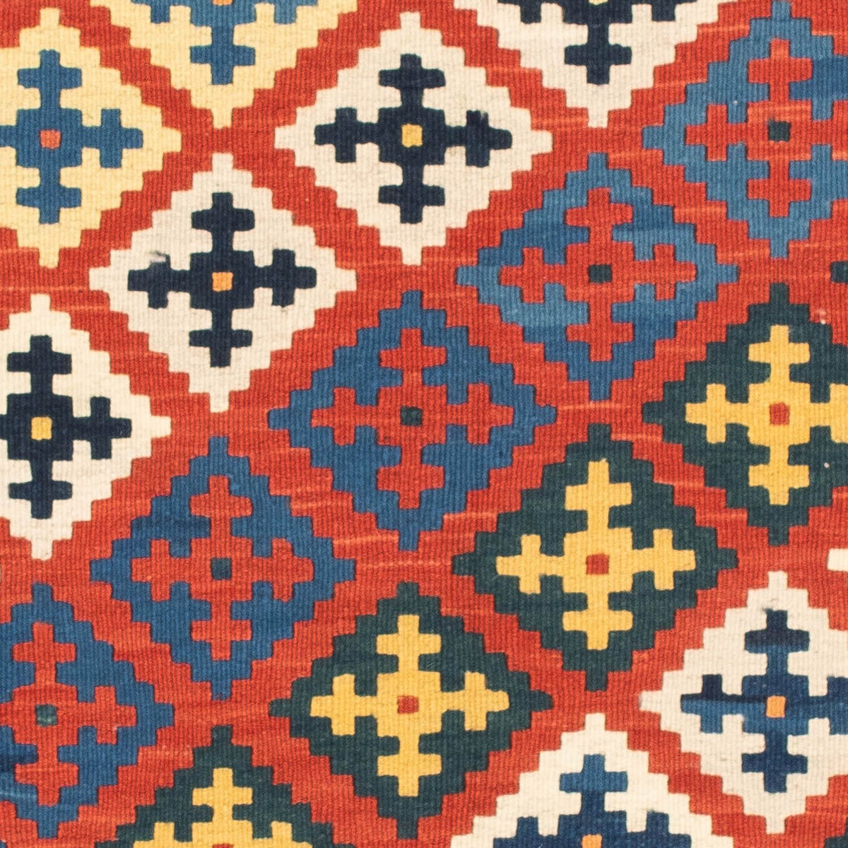 Tappeto Kelim - Orientale quadrato - 106 x 102 cm - rosso scuro