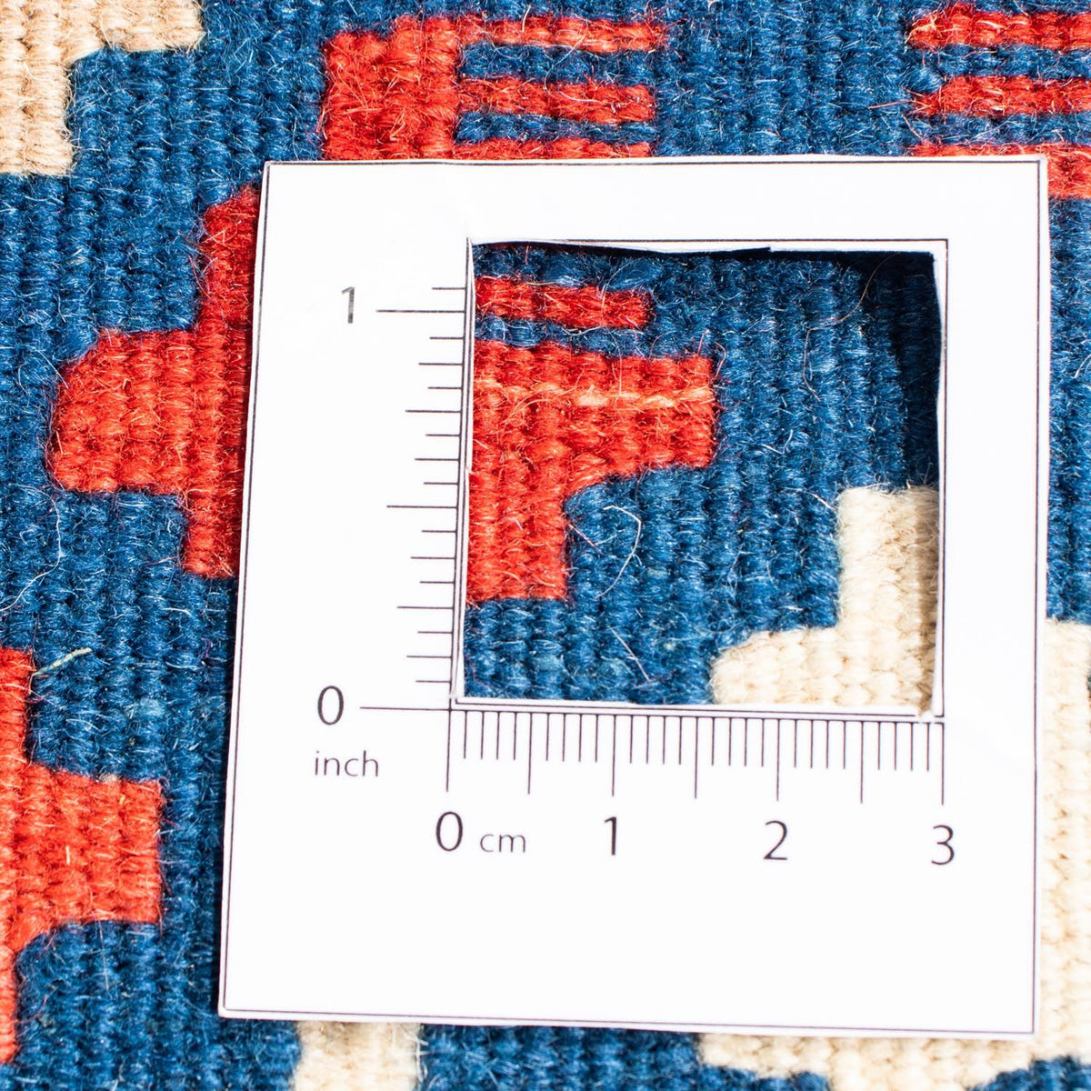 Tappeto Kelim - Orientale quadrato  - 104 x 103 cm - blu