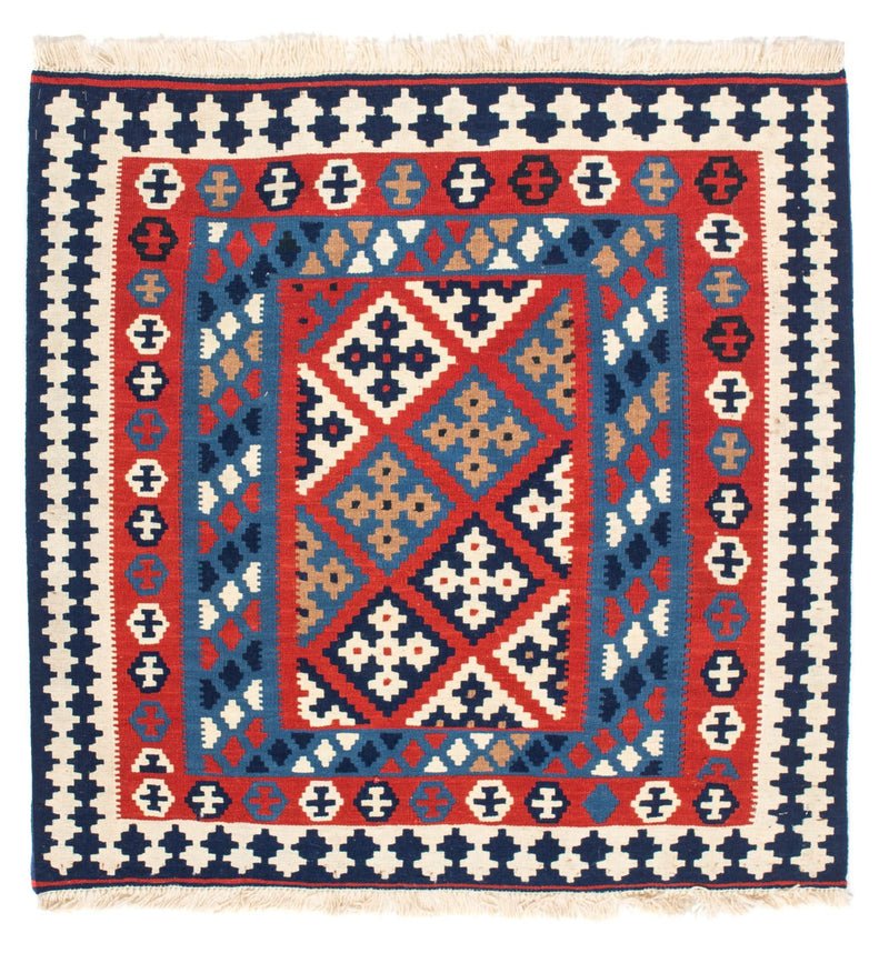 Tappeto Kelim - Orientale quadrato  - 103 x 101 cm - rosso