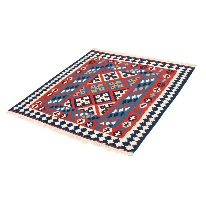 Tappeto Kelim - Orientale quadrato  - 103 x 101 cm - rosso