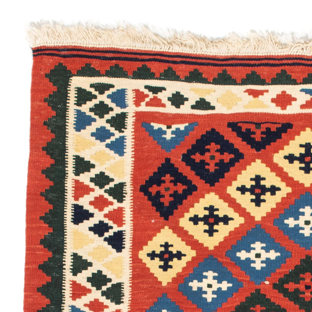 Tappeto Kelim - Orientale quadrato  - 97 x 94 cm - rosso